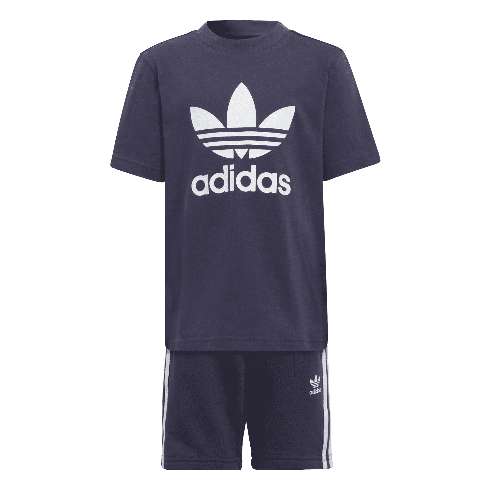 Adidas completo da ragazzo t-shirt e pantaloncino HC9445 blu-bianco