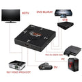 Switch Interruttore X Cavo Hdmi 1080P 3 Porte Full Hd Tv Adattatore Sdoppiatore