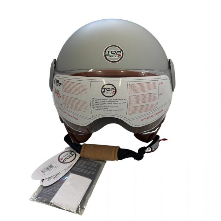 CASCO JET SIRIO MATT MOTO SCOOTER OMOLOGATO ECE VISIERA REMOVIBILE (GRIGIO tg.S)