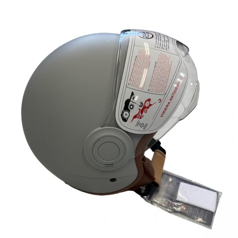 CASCO JET SIRIO MATT MOTO SCOOTER OMOLOGATO ECE VISIERA REMOVIBILE (GRIGIO tg.S)