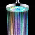 Soffione Doccia Con Led Multicolor Trasparente Cromoterapia Bagno | 22Cm-Rotondo