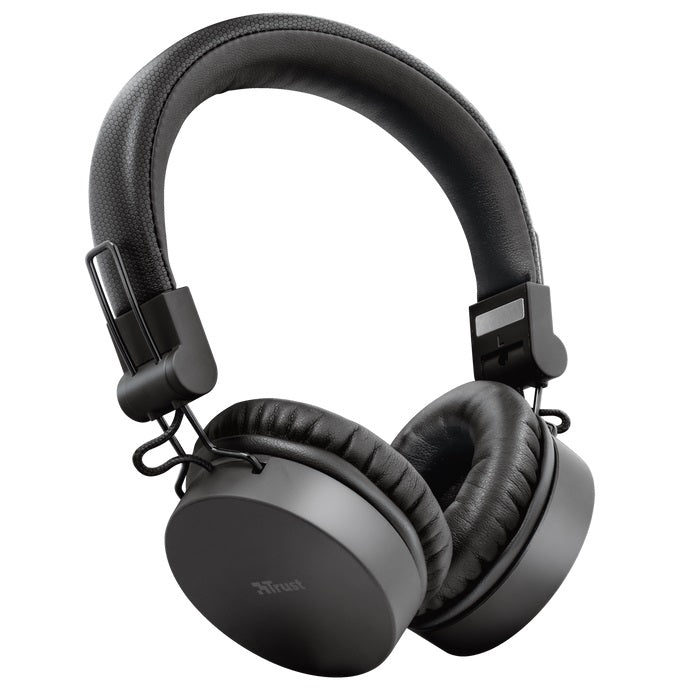 Trust Tones Cuffie Bluetooth Senza Fili Wireless Pieghevoli Smartphone Pc Nera