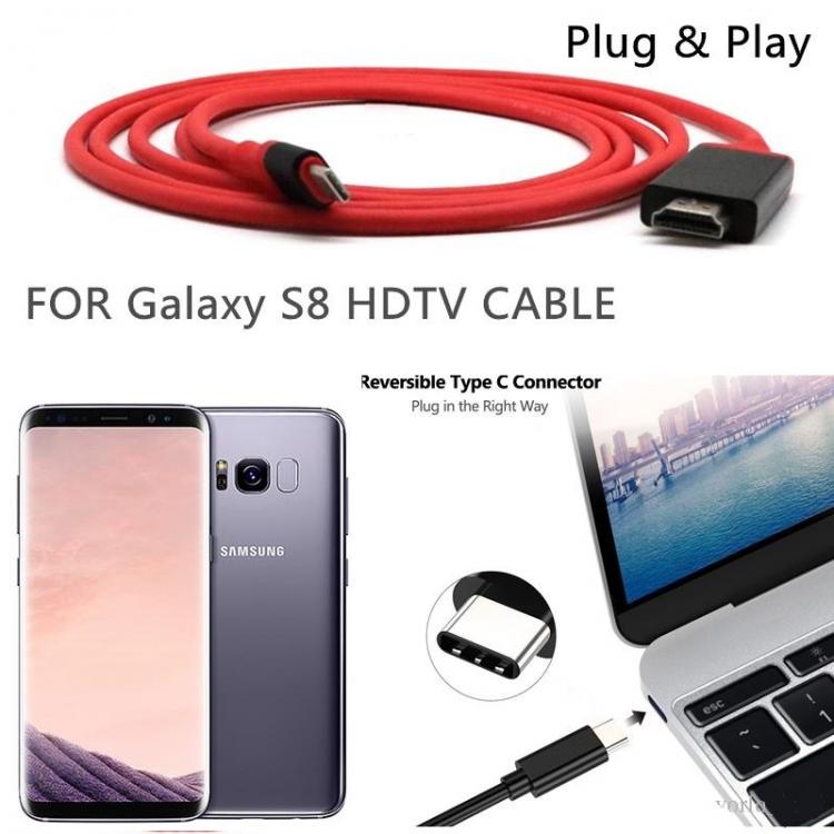 CAVO USB-C  HDMI HDTV ADATTATORE PER COLLEGARE GALAXY S8 NOTE 8 - MACBOOK al TV