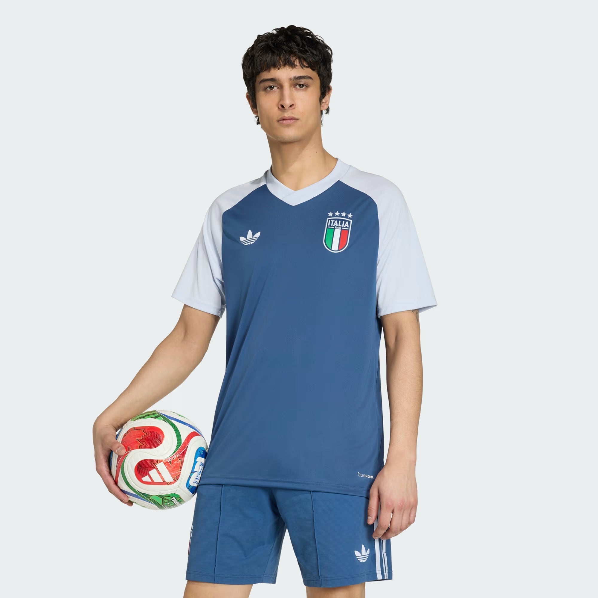 Adidas Maglia Pre-Partita Away Italia 26 JY5634 - Uomo Blu Climacool