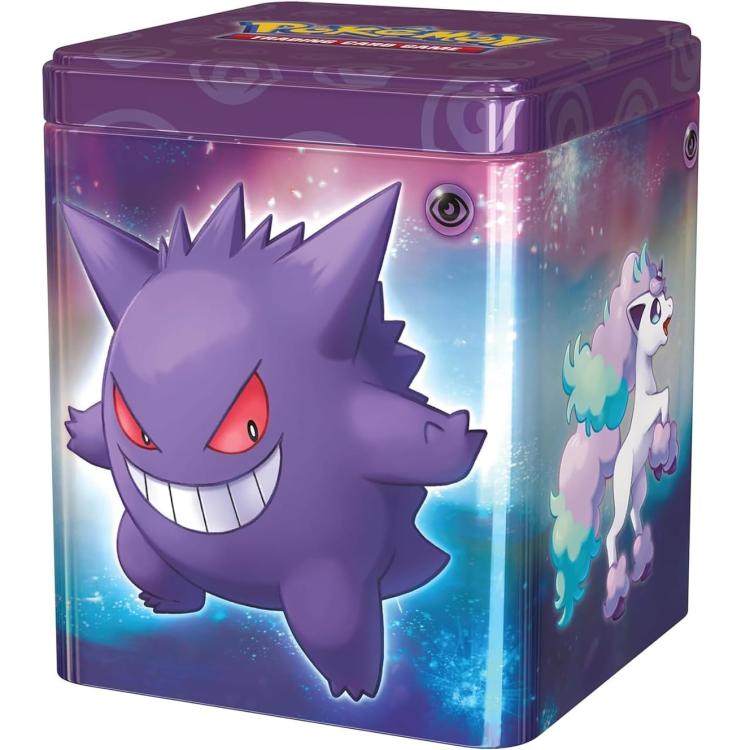 Pokemon Stacking Tin 2024 Tcg Gcc Scatola Impilabile Metallo Gioco Card Viola It