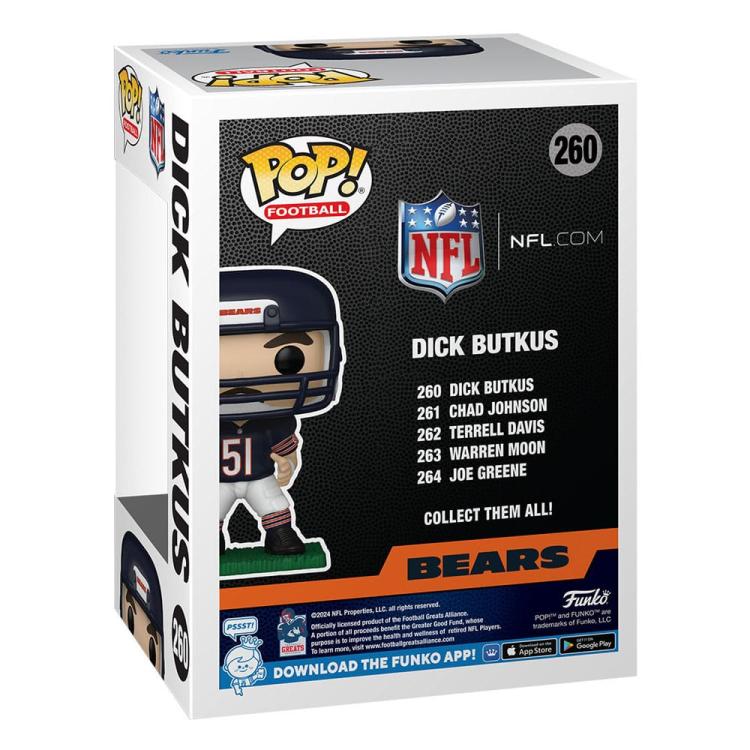 Funko Pop Football Nfl Bears (260) Dick Butkus - Vinyl Figure Statuetta 9Cm