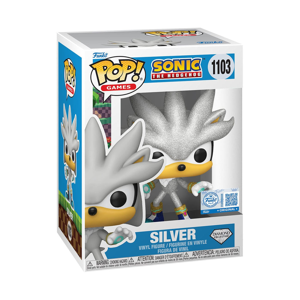 Funko Pop ! Games Sonic The Hedgehog - (1103) Silver Special Edition Diamond 9cm