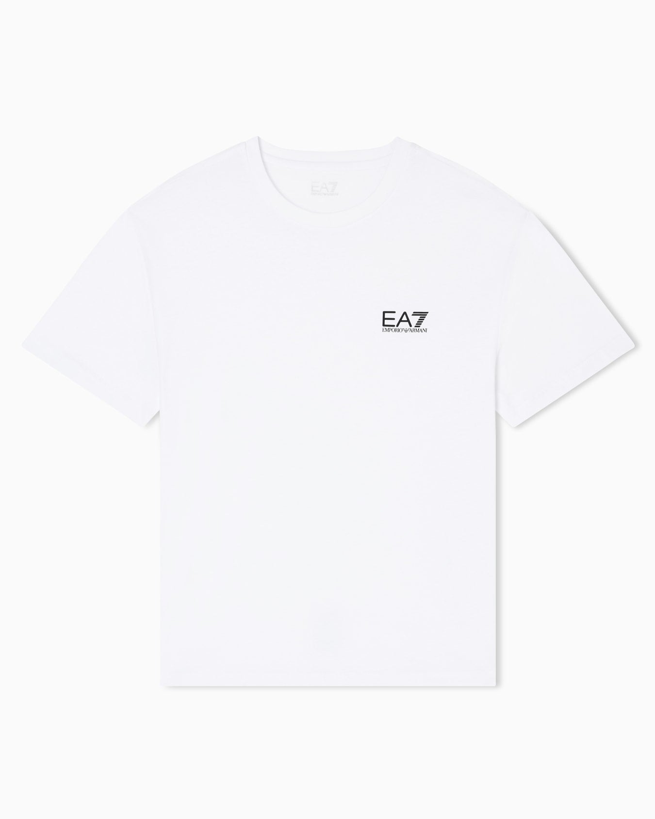 EA7 Empori Armani T-shirt da uomo Core Identity in cotone Pima 8NPT25 PJVPZ 1100 bianco